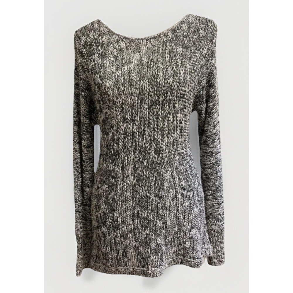 Cato Silver Sequin Soft Chunky Knit Pullover Women's Medium